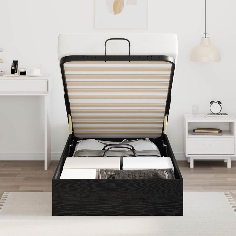Casa si Gradina - Mobilier - Paturi si accesorii - Paturi - Cadru de pat otoman Stejar Negru 203 x 80,5 x 25 cm - Infinity.ro