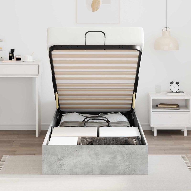 Casa si Gradina - Mobilier - Paturi si accesorii - Paturi - Cadru de pat otoman Gri din beton 203 x 80,5 x 25 cm - Infinity.ro