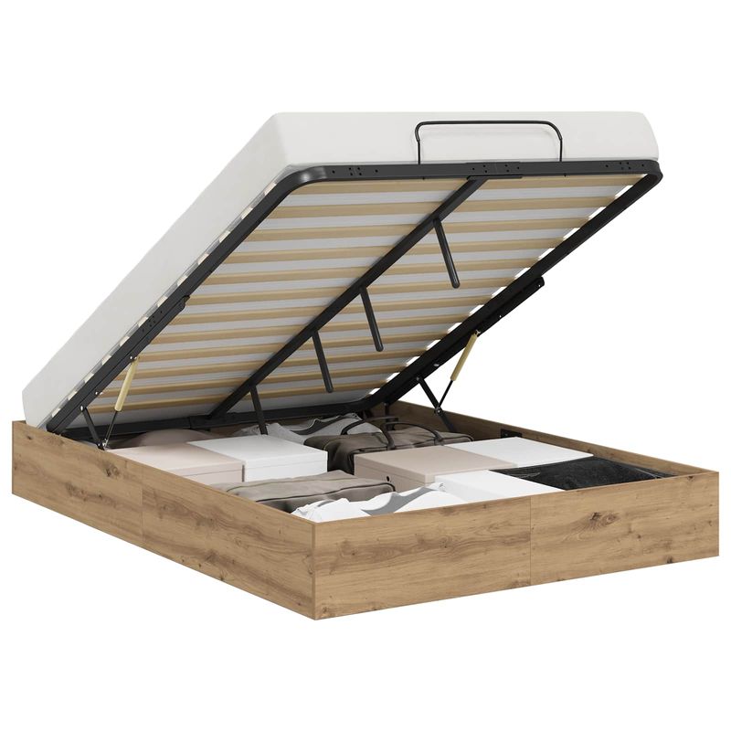 Casa si Gradina - Mobilier - Paturi si accesorii - Paturi - Cadru de pat otoman Stejar Artizanal 193 x 120 x 25 cm - Infinity.ro