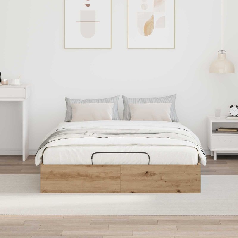 Casa si Gradina - Mobilier - Paturi si accesorii - Paturi - Cadru de pat otoman Stejar Artizanal 193 x 120 x 25 cm - Infinity.ro
