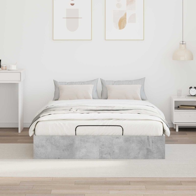 Casa si Gradina - Mobilier - Paturi si accesorii - Paturi - Cadru de pat otoman Gri din beton 193 x 120 x 25 cm - Infinity.ro