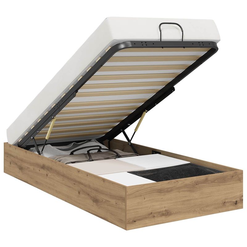Casa si Gradina - Mobilier - Paturi si accesorii - Paturi - Cadru de pat otoman Stejar Artizanal 193 x 120 x 25 cm - Infinity.ro