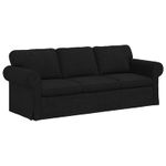 Casa si Gradina - Mobilier - Canapele si coltare - Canapele - Canapea 180cm 2 pcs Negru Metal - Infinity.ro