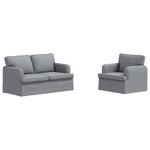 Casa si Gradina - Mobilier - Canapele si coltare - Canapele - Canapea 120cm 2 pcs Gri deschis Metal - Infinity.ro