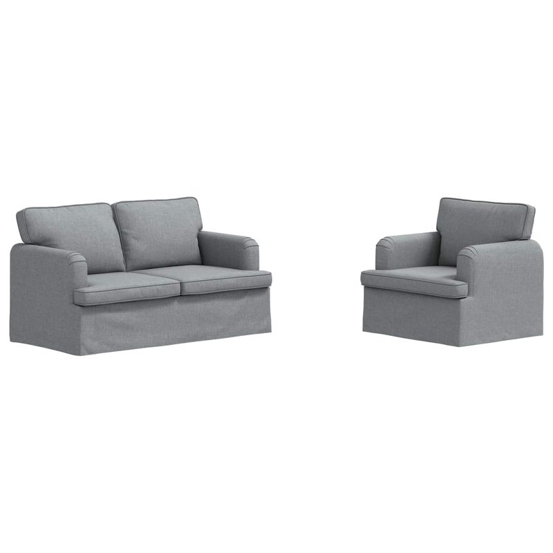 Casa si Gradina - Mobilier - Canapele si coltare - Canapele - Canapea 120cm 2 pcs Gri deschis Metal - Infinity.ro