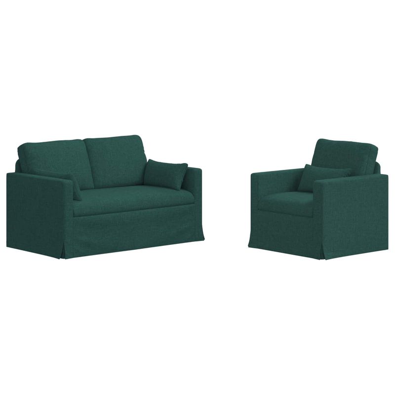 Casa si Gradina - Mobilier - Canapele si coltare - Canapele - Canapea 120cm 2 pcs Verde inchis Metal - Infinity.ro