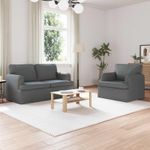 Casa si Gradina - Mobilier - Canapele si coltare - Canapele - Canapea 120cm 2 pcs Gri inchis Metal - Infinity.ro
