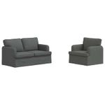 Casa si Gradina - Mobilier - Canapele si coltare - Canapele - Canapea 120cm 2 pcs Gri inchis Metal - Infinity.ro