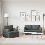 Casa si Gradina - Mobilier - Canapele si coltare - Canapele - Canapea 120cm 2 pcs Gri inchis Metal - Infinity.ro