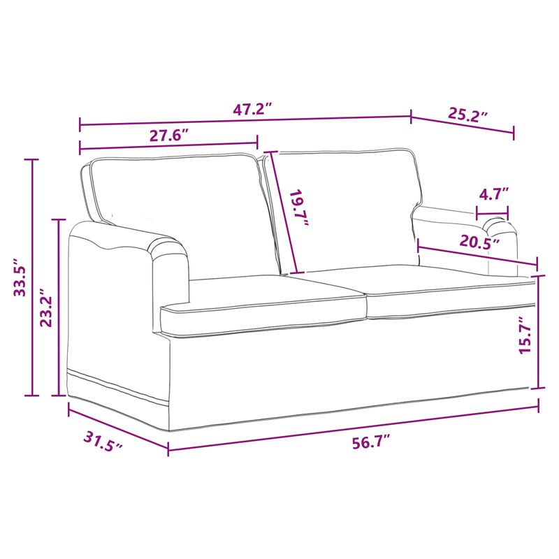 Casa si Gradina - Mobilier - Canapele si coltare - Canapele - Canapea 120cm 2 pcs Gri inchis Metal - Infinity.ro