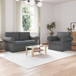 Casa si Gradina - Mobilier - Canapele si coltare - Canapele - Canapea 120cm 2 pcs Gri inchis Metal - Infinity.ro