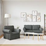 Casa si Gradina - Mobilier - Canapele si coltare - Canapele - Canapea 120cm 2 pcs Gri inchis Metal - Infinity.ro