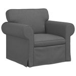 Casa si Gradina - Mobilier - Canapele si coltare - Canapele - Canapea 120cm 2 pcs Gri inchis Metal - Infinity.ro