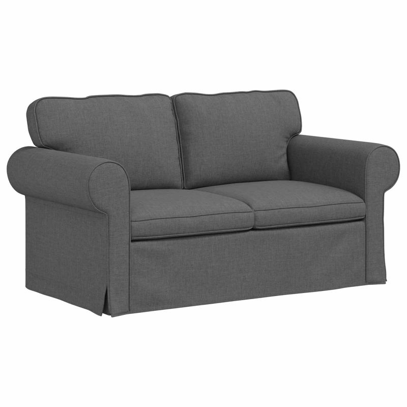 Casa si Gradina - Mobilier - Canapele si coltare - Canapele - Canapea 120cm 2 pcs Gri inchis Metal - Infinity.ro