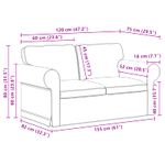 Casa si Gradina - Mobilier - Canapele si coltare - Canapele - Canapea 120cm 2 pcs Gri inchis Metal - Infinity.ro