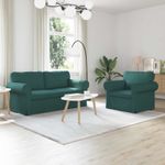Casa si Gradina - Mobilier - Canapele si coltare - Canapele - Canapea 140cm 2 pcs Verde inchis Metal - Infinity.ro