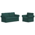 Casa si Gradina - Mobilier - Canapele si coltare - Canapele - Canapea 140cm 2 pcs Verde inchis Metal - Infinity.ro