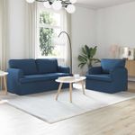 Casa si Gradina - Mobilier - Canapele si coltare - Canapele - Canapea 140cm 2 pcs albastru Metal - Infinity.ro