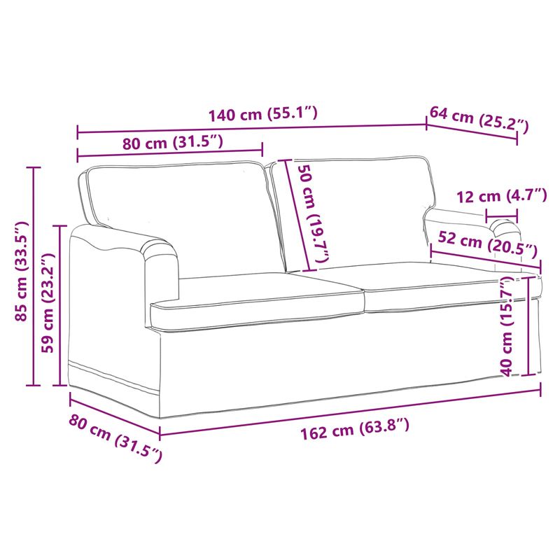 Casa si Gradina - Mobilier - Canapele si coltare - Canapele - Canapea 140cm 2 pcs albastru Metal - Infinity.ro