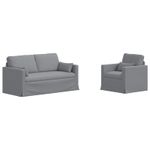 Casa si Gradina - Mobilier - Canapele si coltare - Canapele - Canapea 140cm 2 pcs Gri deschis Metal - Infinity.ro