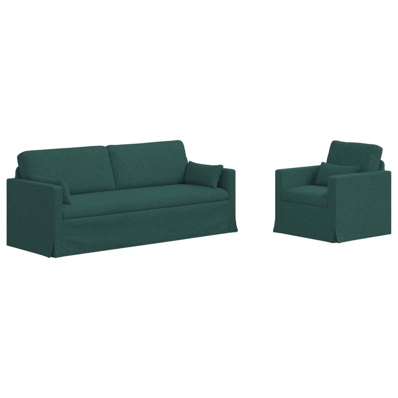 Casa si Gradina - Mobilier - Canapele si coltare - Canapele - Canapea 180cm 2 pcs Verde inchis Metal - Infinity.ro