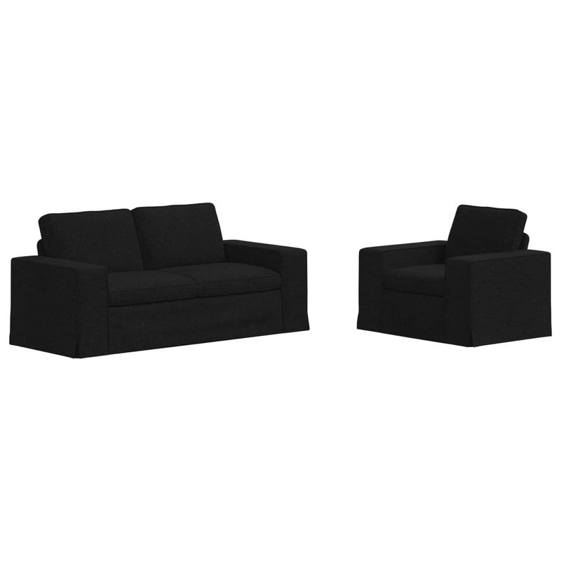 Casa si Gradina - Mobilier - Canapele si coltare - Canapele - Canapea 140cm 2 pcs Negru Metal - Infinity.ro