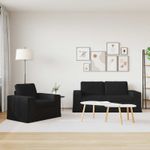 Casa si Gradina - Mobilier - Canapele si coltare - Canapele - Canapea 140cm 2 pcs Negru Metal - Infinity.ro