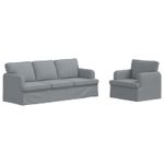 Casa si Gradina - Mobilier - Canapele si coltare - Canapele - Canapea 180cm 2 pcs Gri deschis Metal - Infinity.ro