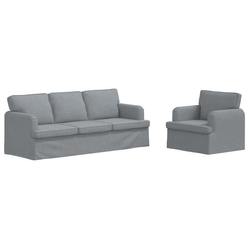 Casa si Gradina - Mobilier - Canapele si coltare - Canapele - Canapea 180cm 2 pcs Gri deschis Metal - Infinity.ro