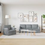 Casa si Gradina - Mobilier - Canapele si coltare - Canapele - Canapea 180cm 2 pcs Gri deschis Metal - Infinity.ro