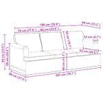 Casa si Gradina - Mobilier - Canapele si coltare - Canapele - Canapea 180cm 2 pcs Gri deschis Metal - Infinity.ro