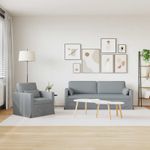 Casa si Gradina - Mobilier - Canapele si coltare - Canapele - Canapea 180cm 2 pcs Gri deschis Metal - Infinity.ro