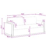 Casa si Gradina - Mobilier - Canapele si coltare - Canapele - Canapea 180cm 2 pcs Gri deschis Metal - Infinity.ro