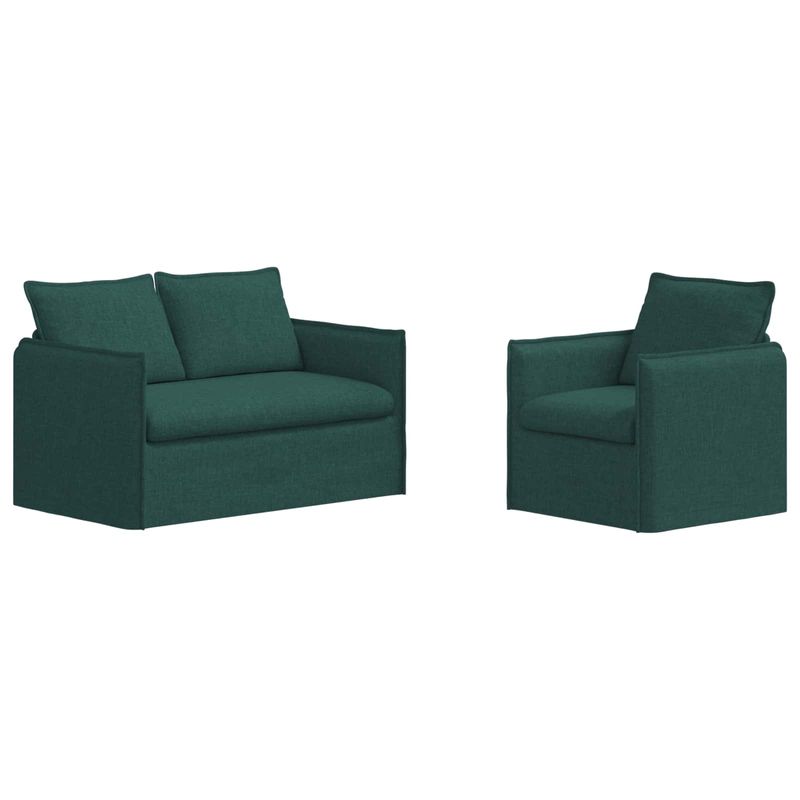 Casa si Gradina - Mobilier - Canapele si coltare - Canapele - Canapea 120cm 2 pcs Verde inchis Metal - Infinity.ro