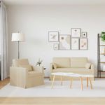 Casa si Gradina - Mobilier - Canapele si coltare - Canapele - Canapea 140cm 2 pcs Crem Metal - Infinity.ro