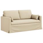 Casa si Gradina - Mobilier - Canapele si coltare - Canapele - Canapea 140cm 2 pcs Crem Metal - Infinity.ro