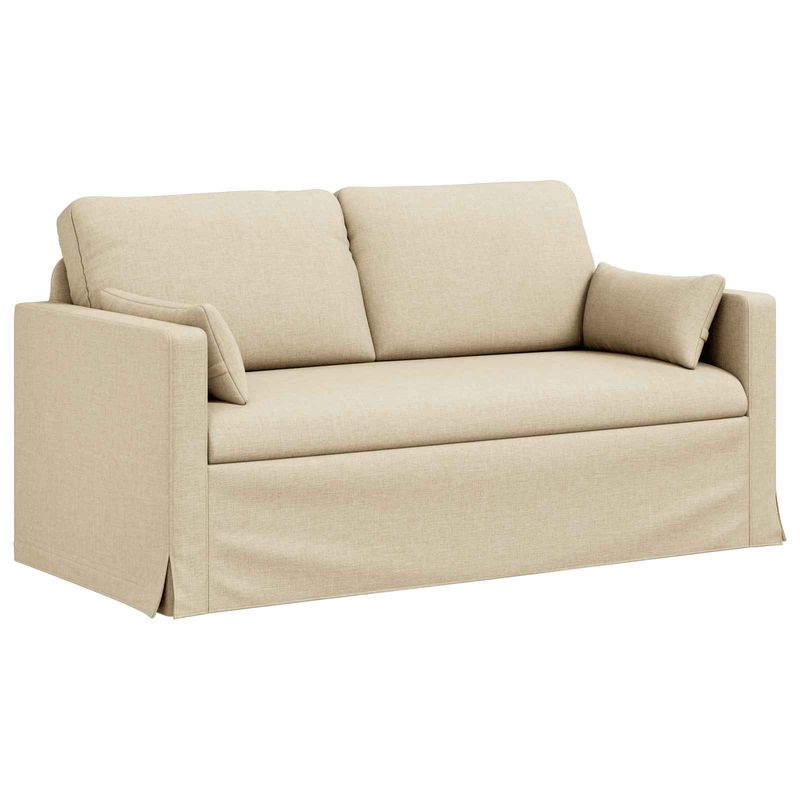 Casa si Gradina - Mobilier - Canapele si coltare - Canapele - Canapea 140cm 2 pcs Crem Metal - Infinity.ro