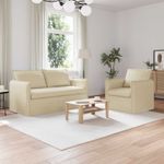 Casa si Gradina - Mobilier - Canapele si coltare - Canapele - Canapea 140cm 2 pcs Crem Metal - Infinity.ro