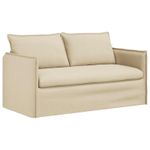 Casa si Gradina - Mobilier - Canapele si coltare - Canapele - Canapea 140cm 2 pcs Crem Metal - Infinity.ro