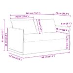Casa si Gradina - Mobilier - Canapele si coltare - Canapele - Canapea 140cm 2 pcs Crem Metal - Infinity.ro