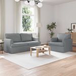 Casa si Gradina - Mobilier - Canapele si coltare - Canapele - Canapea 140cm 2 pcs Gri deschis Metal - Infinity.ro