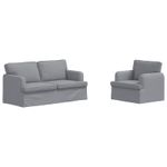 Casa si Gradina - Mobilier - Canapele si coltare - Canapele - Canapea 140cm 2 pcs Gri deschis Metal - Infinity.ro