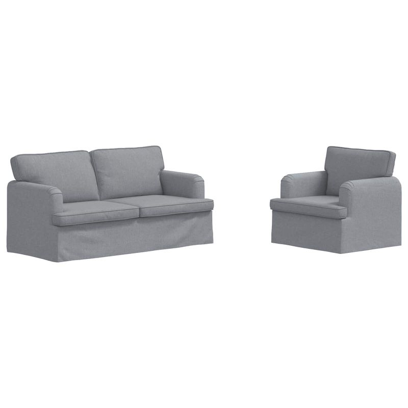 Casa si Gradina - Mobilier - Canapele si coltare - Canapele - Canapea 140cm 2 pcs Gri deschis Metal - Infinity.ro