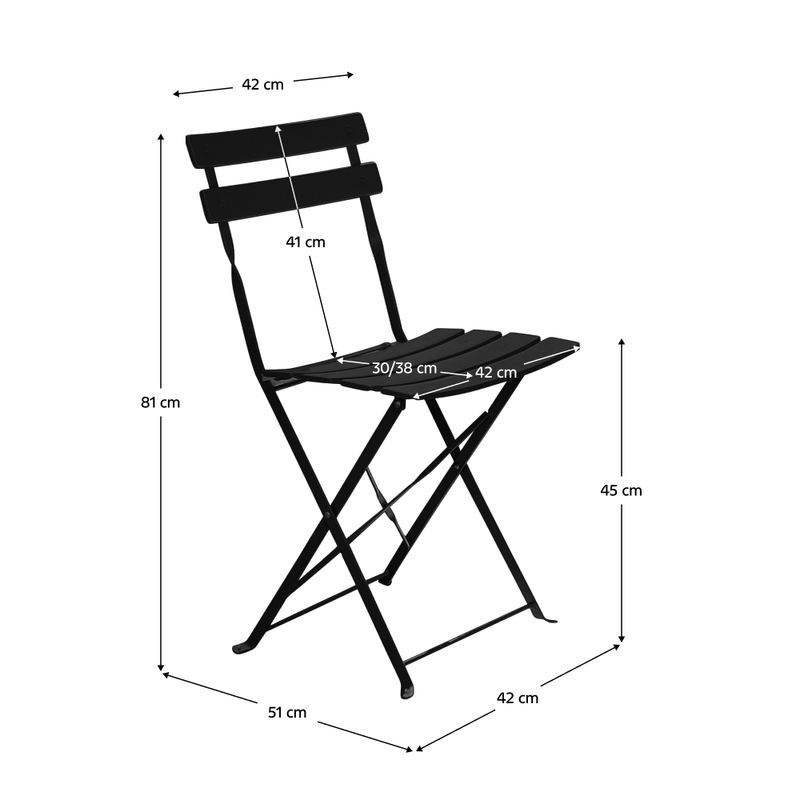 Casa si Gradina - Gradina si terasa - Mobilier exterior - Seturi mobila gradina - Set gradina 1+2, negru, otel, OBAX - Infinity.ro