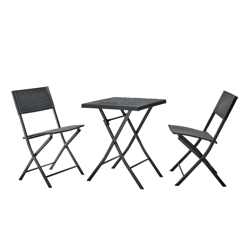 Casa si Gradina - Gradina si terasa - Mobilier exterior - Seturi mobila gradina - Set ratan de gradina 1+2, negru, FARUK - Infinity.ro