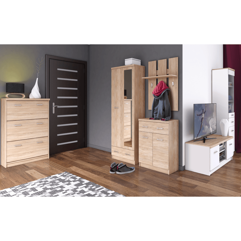 Casa si Gradina - Mobilier - Dulapuri si sifoniere - Dulapuri - Dulap cu oglinda 2D1S/60, stejar Sonoma, TOPTY TIP 38 - Infinity.ro