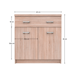 Casa si Gradina - Mobilier - Dulapuri si sifoniere - Dulapuri - Comoda 2D1S/60, stejar Sonoma, TOPTY TIP 42 - Infinity.ro