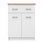 Casa si Gradina - Mobilier - Dulapuri si sifoniere - Dulapuri - Comoda 2D1S/60, alba / stejar Sonoma, TOPTY TIP 41 - Infinity.ro
