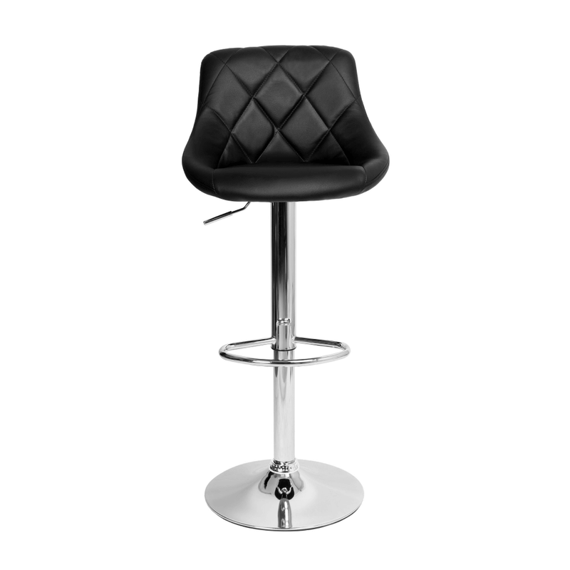 Casa si Gradina - Mobilier - Scaune si fotolii - Scaune - Scaun de bar, piele ecologica neagra/crom, MARID NEW - Infinity.ro