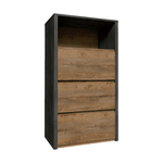 Casa si Gradina - Mobilier - Comode si corpuri - Comode - Comoda, gri/stejar lefkas inchis, MONTANA KS3 - Infinity.ro